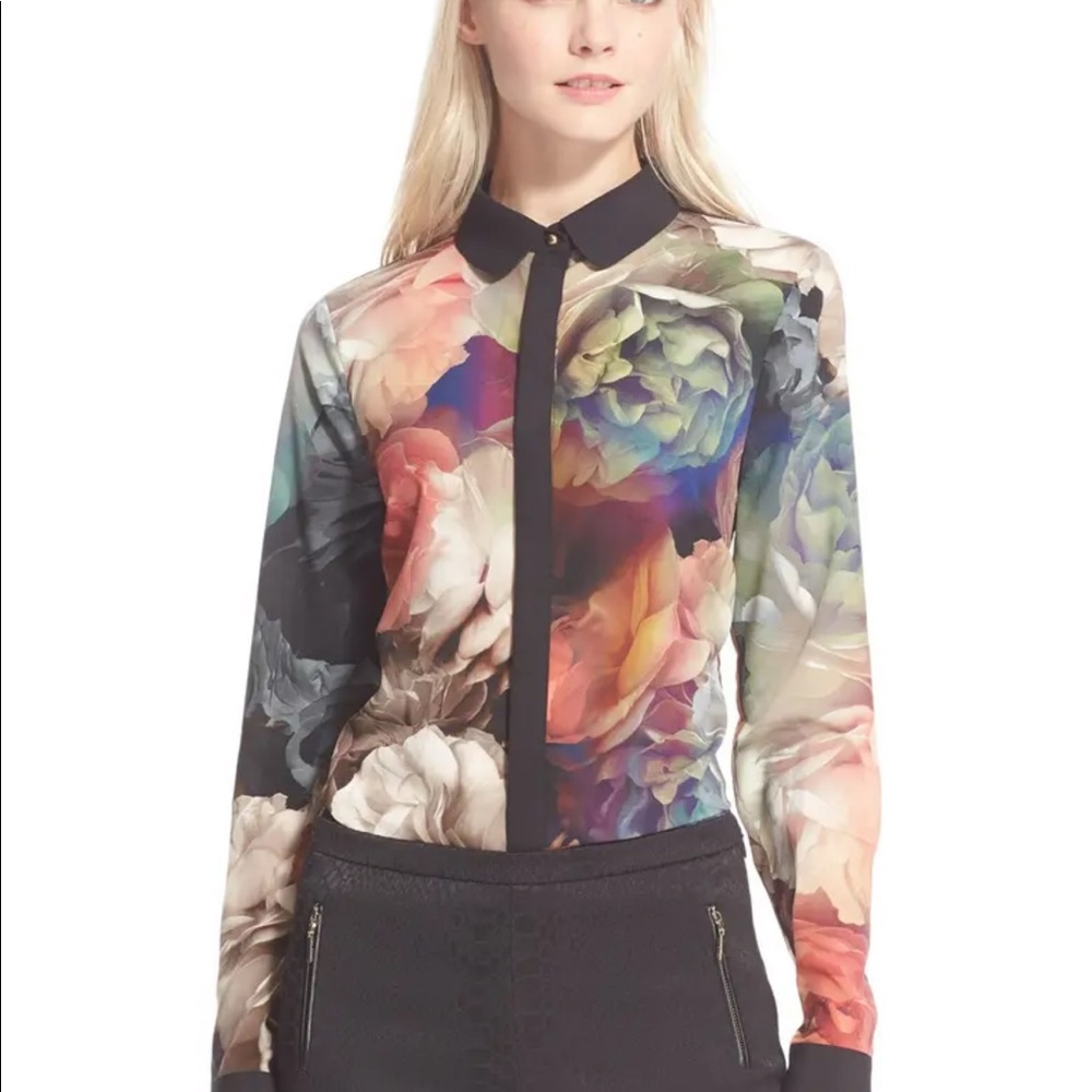 TED BAKER LONDON Technicolour Bloom Shirt NWT